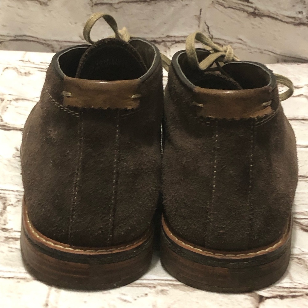 Johnston & Murphy J. Murphy Brown Suede Chukka Boots with Stitch Academia sz 12M - Picture 7 of 13